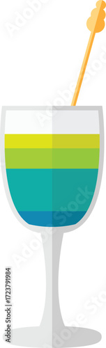 vector illustration of a mocktail