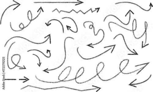 Hand Drawn Doodle Arrows – Sketchy Direction Icons Set