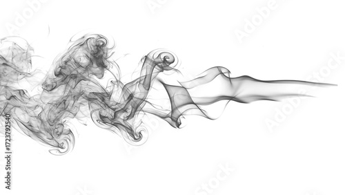 Curly Circle Smoke Isolated on Transparent Background – Round Swirling Misty Ring with Soft Vapor Wisps for Abstract Textures, Digital Overlays, and Creative Desig