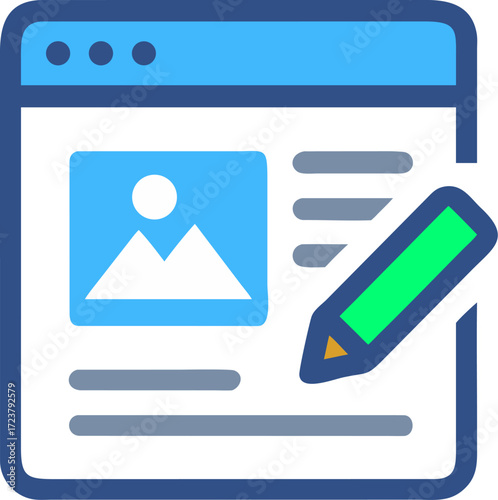 Blogging vector icon