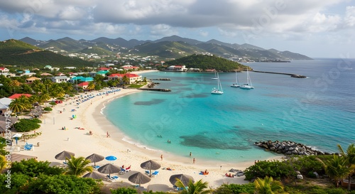 Tropical beach landscape view
