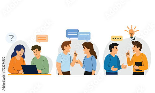 Business Brainstorming Teamwork Illustration