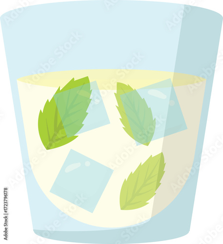 vector illustration of a mocktail