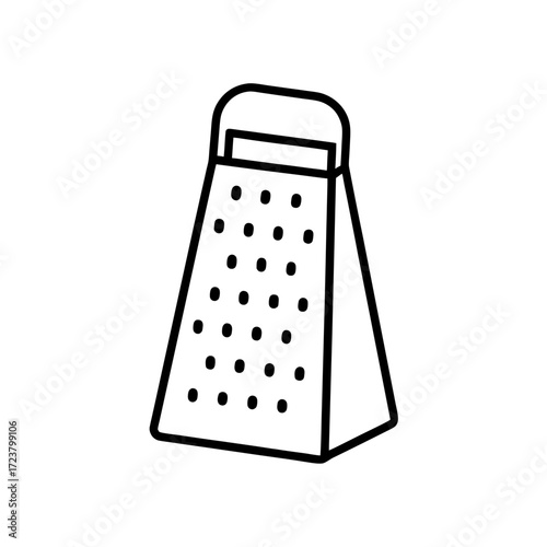 Illustration of a kitchen grater object on transparent background