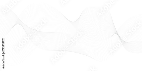 Abstract wave element for design. Digital frequency track equalizer. Stylized line art background. Vector illustration. Wave with lines created using blend tool. Curved wavy line, smooth stripe.