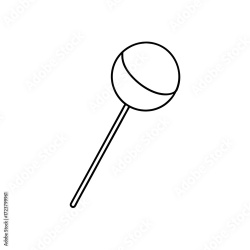 Wallpaper Mural Simple outline drawing of a lollipop icon on transparent background Torontodigital.ca