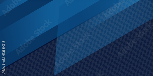 Abstract blue banner design vector, dynamic sporty horizontal background template for media promotion or web banner