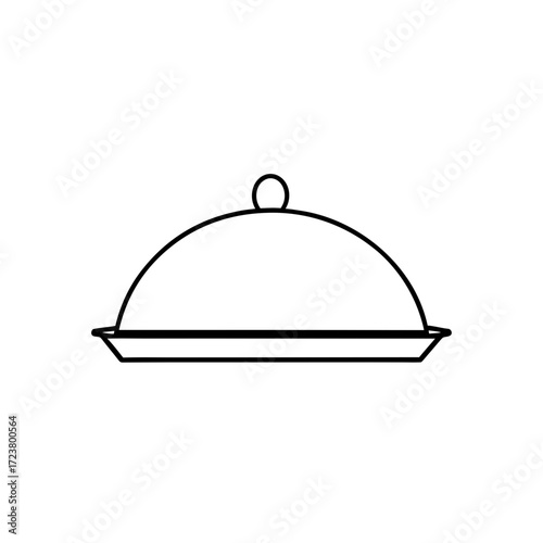 Illustration of a covered serving dish on transparent background