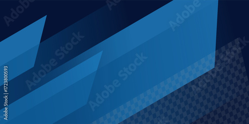 Abstract blue banner design vector, dynamic sporty horizontal background template for media promotion or web banner