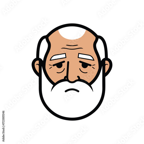 Unhappy Senior Character Avatar