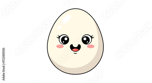 Delightful cartoon egg with expressive eyes bringing a touch of whimsy and cheerful vibes