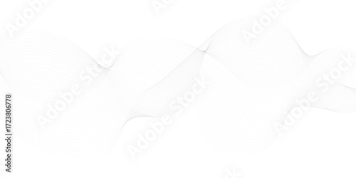 Abstract wave element for design. Digital frequency track equalizer. Stylized line art background. Vector illustration. Wave with lines created using blend tool. 