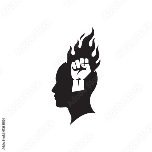 Symbol of revolution protest and powerful ideas