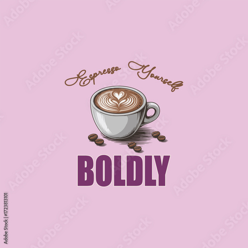Expresso yourself boldly t shirt design for girl