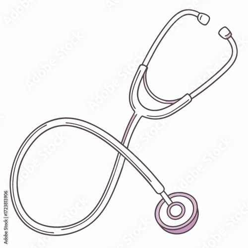 Illustration of a stethoscope for medical examination