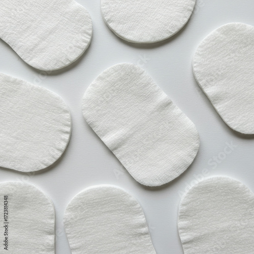 gauze pads on white background