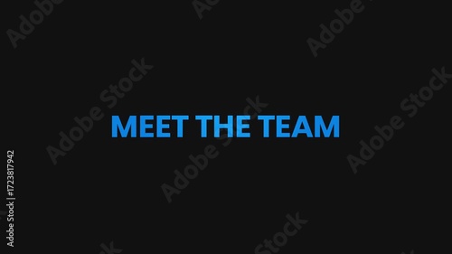 Meet The Team Energetic Text Animation – 4K Corporate Introduction and Business Video