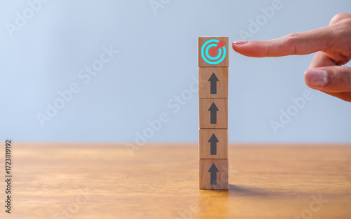 Target objective aiming business improvement. certification. Standardization, Objective customer target.