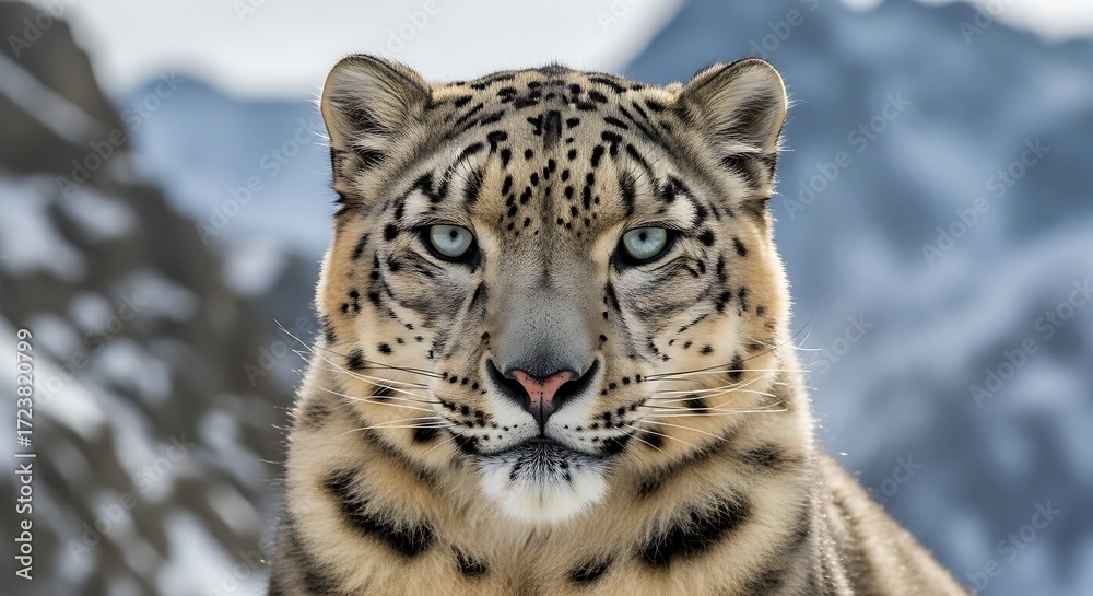 Fototapeta premium Snow Leopard Portrait. (1)