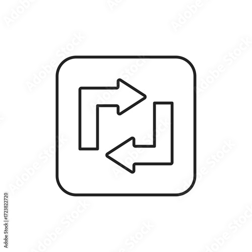 Retweet Icon, Repost and Reshare Content Outline