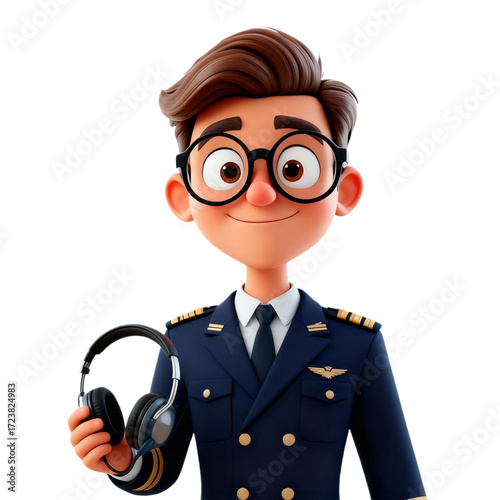 Police Officer 3D png on transparent background