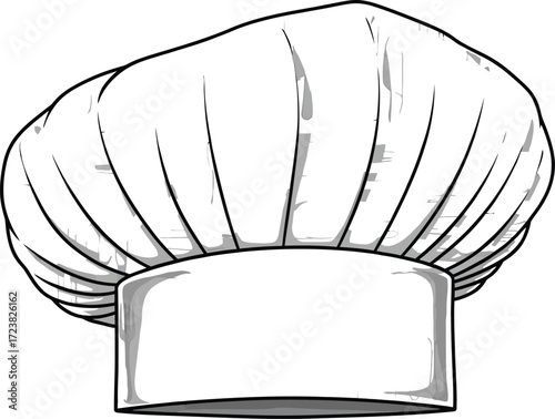 Vector art of chef's hat for culinary design