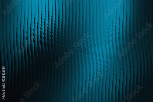 Abstract blue wavy textured background with vertical lines and dark shadows