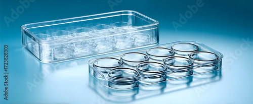 Stylish ice cube trays with clear design, perfect for creating ice for drinks.