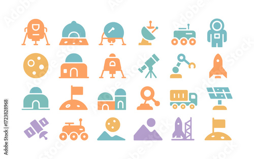 Space expansion icons. Application interface icons