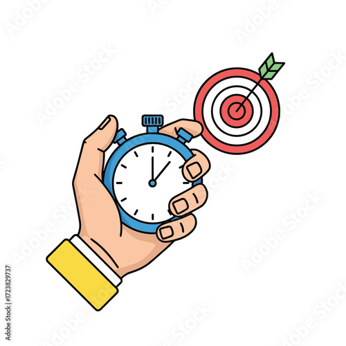 Achieving goals with effective time management and focused effort.