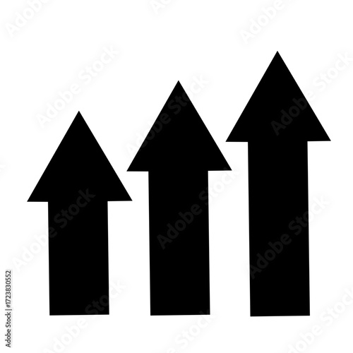 growing graph icon vector
