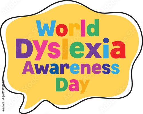 Bright Flat Icons for Dyslexia Awareness Campaign