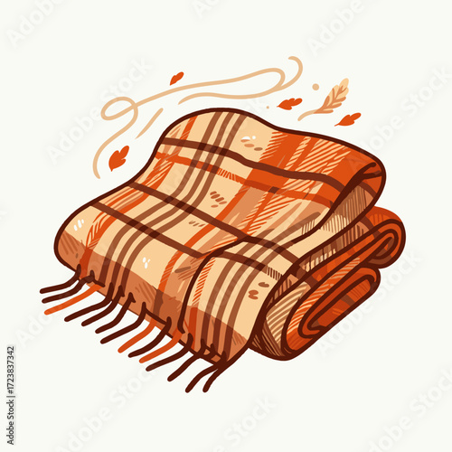 Warm plaid blanket