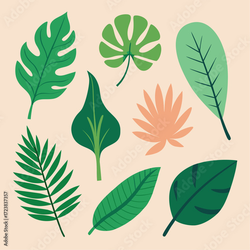 seamless background with leaves