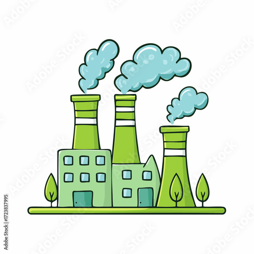 ecological factory smoke comes into the city with a lot of pollution
