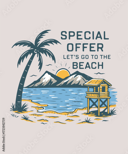 design vintage retro tshirts with handdrawn illustrations and outdoor clothing