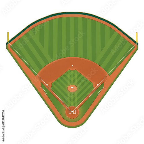 Baseball Field Park Top View Illustration Sports Game Venue