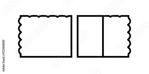 Wall section icon with material layers outline
