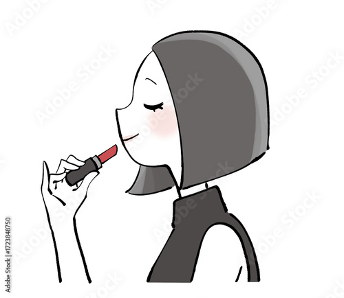 メイクをする女性のイメージ