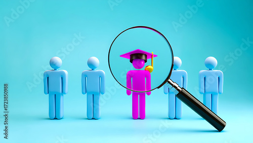 A diverse team of 3D men stands together in a circular group, with one leader holding a red heart, symbolizing community and shared success	