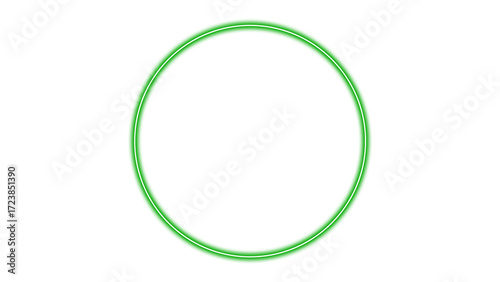 Simple, solid, lime green circle graphic frame.