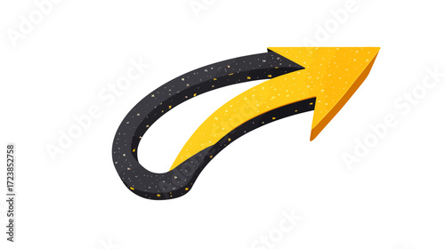 Dynamic Arrow Graphic Design Concept for Business Growth in Digital Marketing Environment