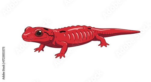 Discover the fascinating world of the vibrant red salamander and its unique life cycle.