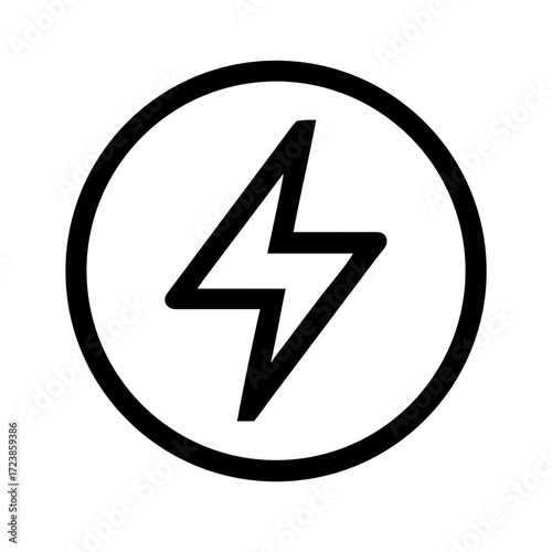 Free Download High voltage lightning bolt icon on white background vector illustration - GFXLoad