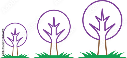 Elegant Flower and Tree Line Art Silhouettes Set – Botanical Foliage Outlines for Professional Logos, Icons, Environmental Branding, and Modern Design Themes