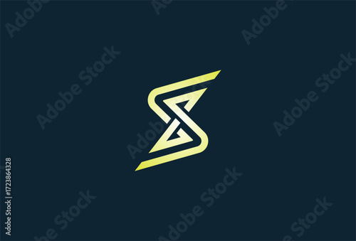 Electric Logo, abstract letter S with thunder bolt combination, electric design logo template, vector illustration