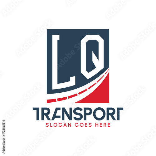 Letter LQ Transport Logo Design. Modern LQ Road Logo for Delivery, Transport Company and Fleet Business