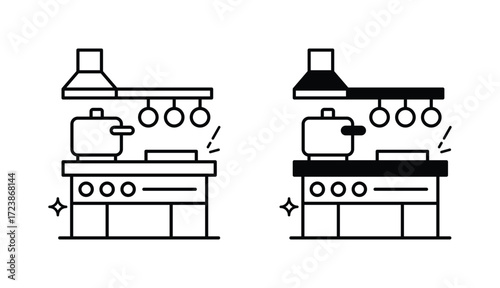 Stove icon design with white background stock illustration