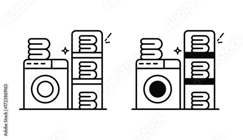 Utility Room icon design with white background stock illustration