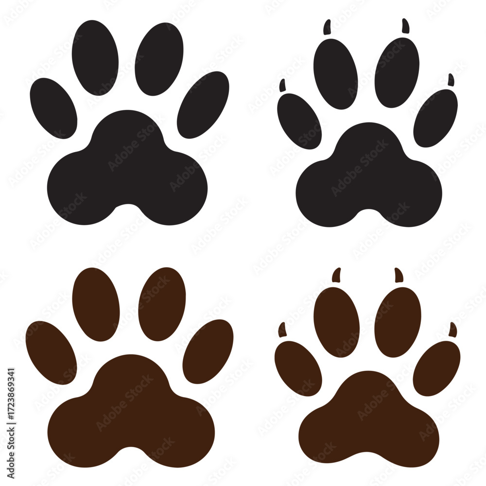 Fototapeta premium paw prints vector